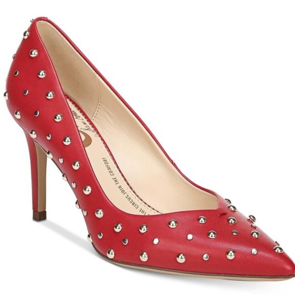 Circus by Sam Edelman gold stud Red pumps - Picture 1 of 7